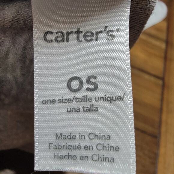 Carter's Infant Grey Receiving Blanket w/ Mustaches - OS 31" X 37" - Picture 4 of 5